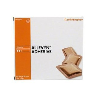 MEDICAZIONE IDROCELLULARE ADESIVA STERILE ALLEVYN ADHESIVE ALTAMENTE ASSORBENTE IN SCHIUMA DI POLIURETANO A STRUTTURA TRISTRATIFICATA 12,5X12,5CM 3 PEZZI