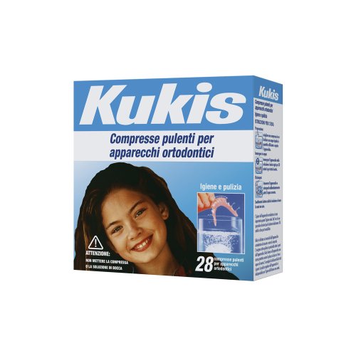 KUKIS CLEANSER 28 COMPRESSE PER PULIZIA APPARECCHI ORTODONTICI