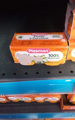 PLASMON OMOGENEIZZATO PISELLI ZUCCHINE 80 G X 2 PEZZI