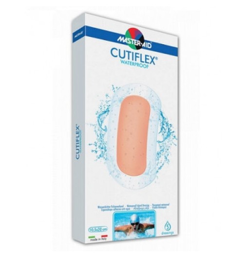 MEDICAZIONE AUTOADESIVA TRASPARENTE IMPERMEABILE MASTER-AID CUTIFLEXMED 10,5X20 CM 5 PEZZI
