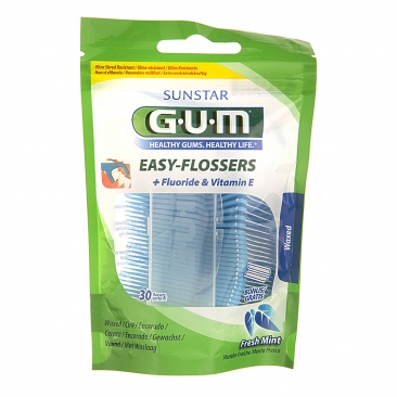 GUM EASY FLOSSERS FILO INTERDENTALE CON FORCELLA 30 PEZZI