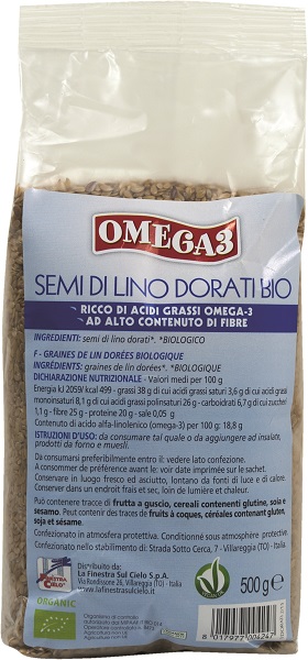 LA FINESTRA SUL CIELO SEMI DI LINO DORATI 500 G