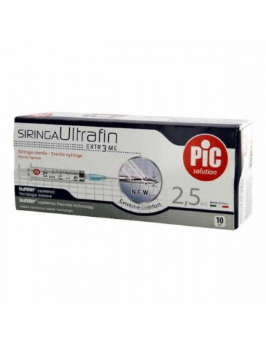 SIRINGA PIC STERILE MONOUSO CAPACITA' 2,5ML CON AGO GAUGE14 10 PEZZI