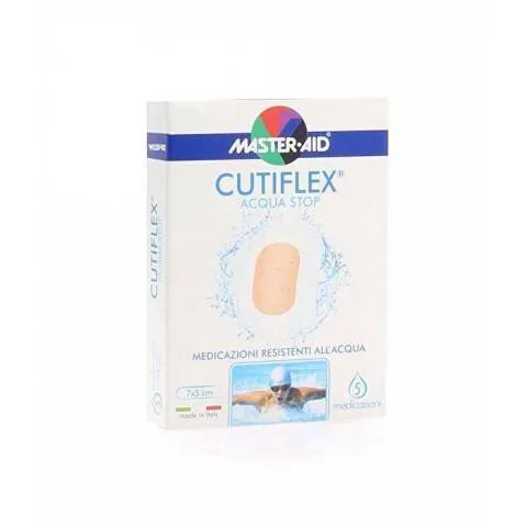 MEDICAZIONE AUTOADESIVA TRASPARENTE IMPERMEABILE MASTER-AID CUTIFLEXMED 7X5 CM 5 PEZZI