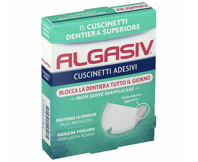 ALGASIV ADESIVO PER PROTESI DENTARIA SUPERIORE 15 PEZZI