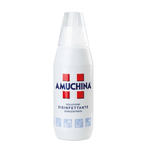 AMUCHINA LIQUIDA 100% DISINFETTANTE IGIENIZZANTE A BASE DI IPOCLORITO DI SODIO ANTIMICROBICO AD AMPIO SPETTRO D'AZIONE 500 ML