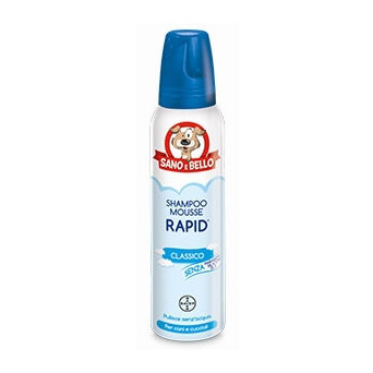 SANO E BELLO SHAMPOO MOUSSE RAPID CLASSICO FLACONE 300 ML PER LAVAGGIO SENZ'ACQUA