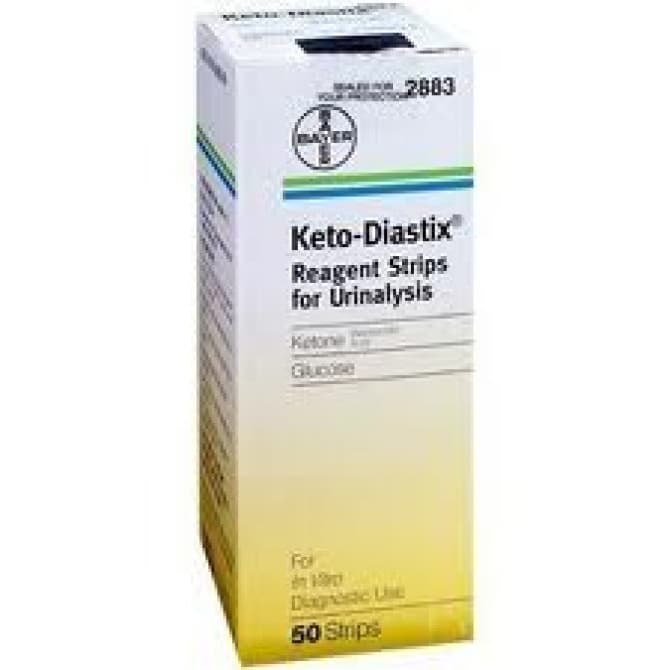 STRISCE MISURAZIONE GLICOSURIA E CHETONURIA KETODIASTIX 50 PEZZI