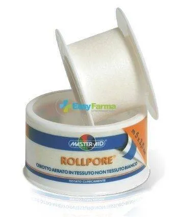 CEROTTO IN ROCCHETTO MASTER-AID ROLLPORE TESSUTO NON TESSUTO 5X1,25