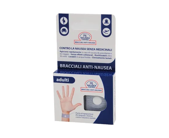 BRACCIALE ANTI NAUSEA PER ADULTI P6 NAUSEA CONTROL 2 PEZZI
