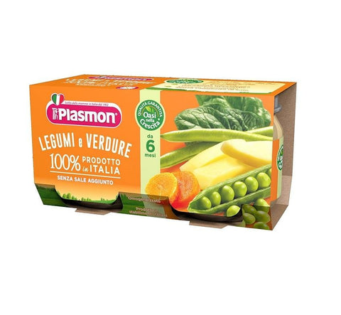 PLASMON OMOGENEIZZATO VERDURE LEGUMI 80 G X 2 PEZZI