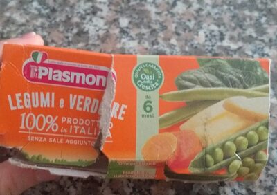 PLASMON OMOGENEIZZATO VERDURE LEGUMI 80 G X 2 PEZZI