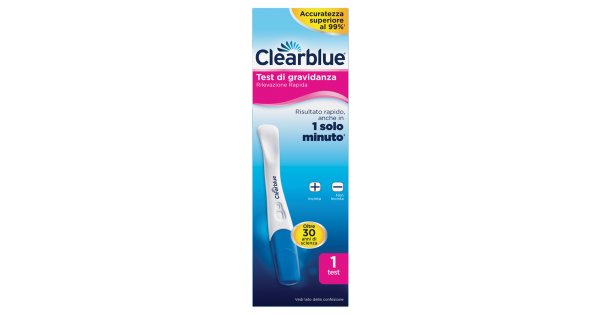 TEST DI GRAVIDANZA CLEARBLUE RILEVAZIONE RAPIDA 1 PEZZO