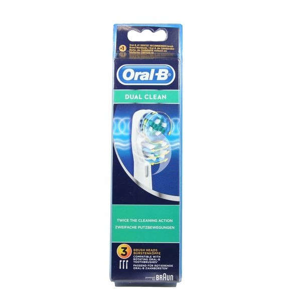 ORALB DUAL CLEAN EB417 TESTINE SPAZZOLINO ELETTRICO 3 PEZZI