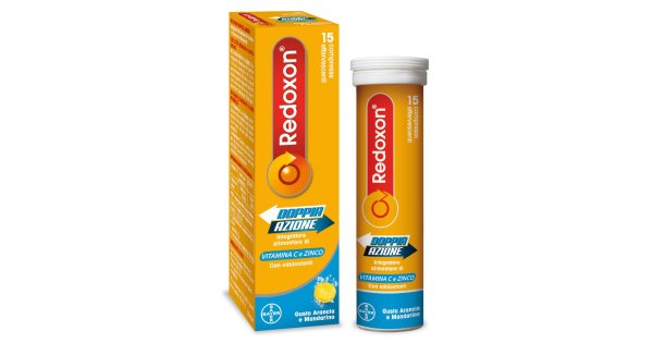 REDOXON DOPPIA AZIONE 15 COMPRESSE EFFERVESCENTI VITAMINA C ZINCO ARANCIA E MANDARINO 45,78 G