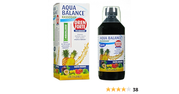 AQUA BALANCE RASSODAN DREN FORTE GUSTO ANANAS 500 ML DIETALINEA + AQUALOSS 2,8 G