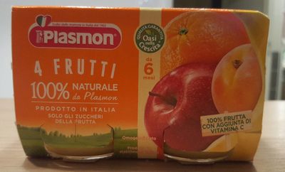 PLASMON OMOGENEIZZATO 4 FRUTTI 2 X 104 G