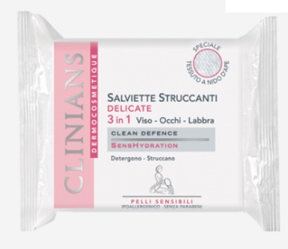 CLINIANS SALVIETTINE STRUCCANTI DA 20 PEZZI