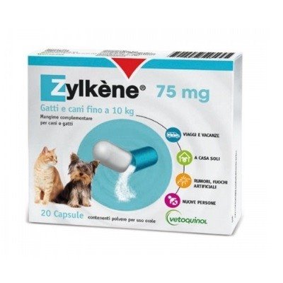 ZYLKENE CANI E GATTI FINO A 10KG 20 CAPSULE 75 MG