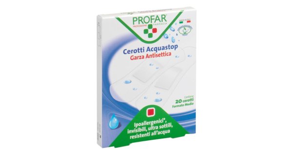 CEROTTO ACQUASTOP MEDI 7X2 CM PROFA 20 PEZZI