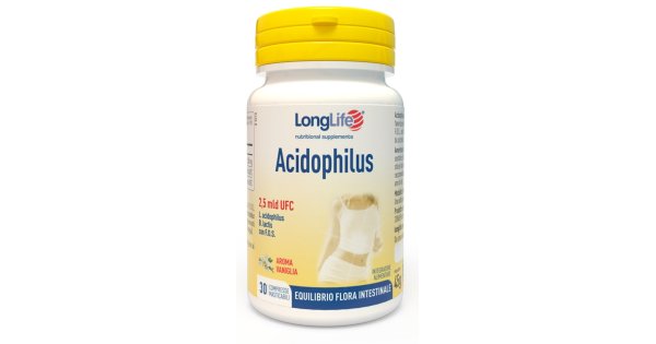 LONGLIFE ACIDOPHILUS 30 COMPRESSE MASTICABILI