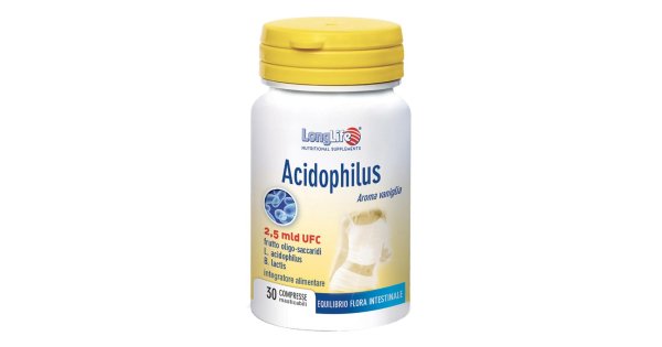 LONGLIFE ACIDOPHILUS 30 COMPRESSE MASTICABILI