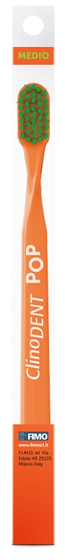 CLINODENT POP ARANCIONE SPAZZOLINO DA DENTI MEDIO