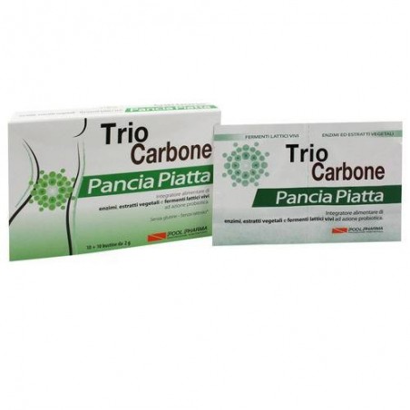 TRIOCARBONE PANCIA PIATTA 10 BUSTINE BIPARTITE 4 G