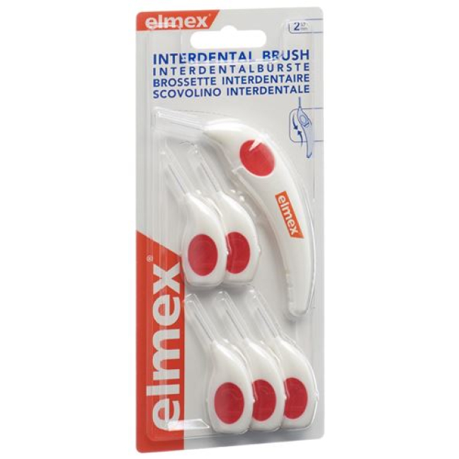 ELMEX INTERDENTAL SCOVOLINO INTERDENTALE 2 MM 6 TESTINE + MANICO