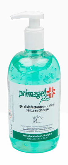 GEL DISINFETTANTE PRONTA ALL'USO PER LA DISINFEZIONE DELLE MANI E DELLA CUTE PRIMAGEL PLUS 500ML