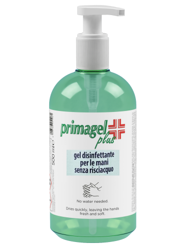 GEL DISINFETTANTE PRONTA ALL'USO PER LA DISINFEZIONE DELLE MANI E DELLA CUTE PRIMAGEL PLUS 500ML