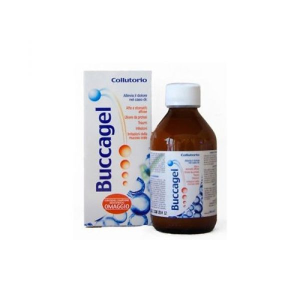 BUCCAGEL AFTE COLLUTORIO 200 ML + DENTIFRICIO CAMPIONE OMAGGIO