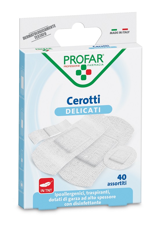 CEROTTO TESSUTO NON TESSUTO DELICATO ASSORTITI 40 PEZZI PROFAR