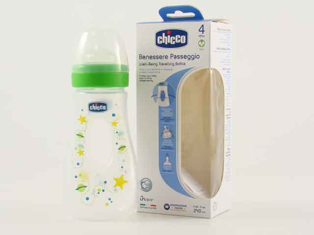 CHICCO BIBERON WELL BEING PASSEGGIO IN POLIPROPILENE UNISEX DA 240 ML FAST SILICONE