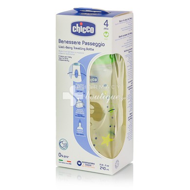 CHICCO BIBERON WELL BEING PASSEGGIO IN POLIPROPILENE UNISEX DA 240 ML FAST SILICONE