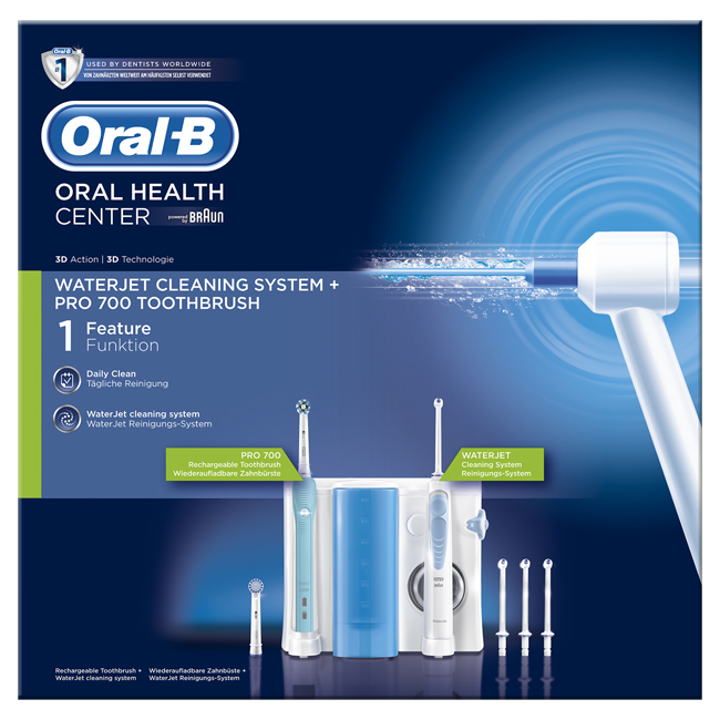 ORAL-B ORAL HEALTH CENTER OC16 IDROPULSORE WATERJET MD16 + PRO 700