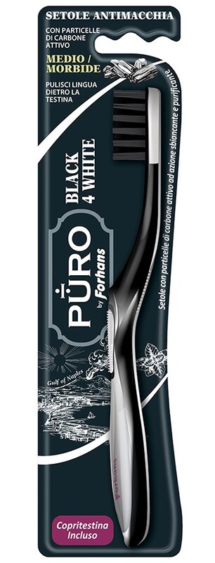 FORHANS SPAZZOLINO BLACK4WHITE SETOLE CARBONE