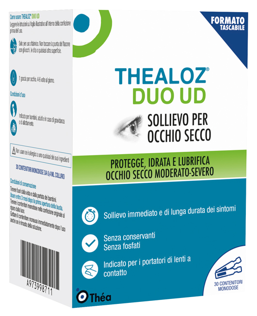 GOCCE OCULARI THEALOZ DUO UD 30 CONTENITORI MONODOSE 0,4 ML