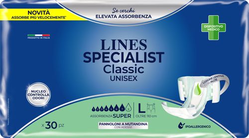 PANNOLONE A MUTANDA LINES SPECIALIST CLASSIC SUPER MG 30 PEZZI