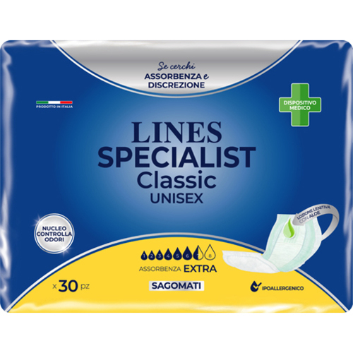 PANNOLONE LINES SPECIALIST CLASSIC SAGOMATO EXTRA 30 PEZZI