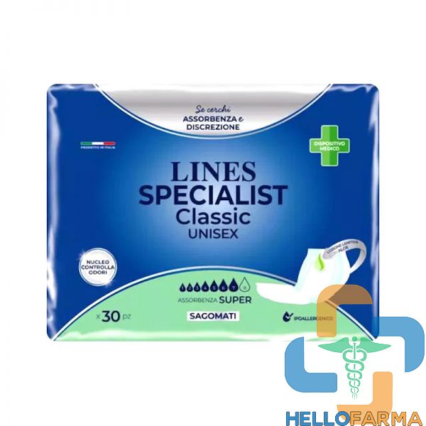 PANNOLONE LINES SPECIALIST CLASSIC SAGOMATO SUPER 30 PEZZI