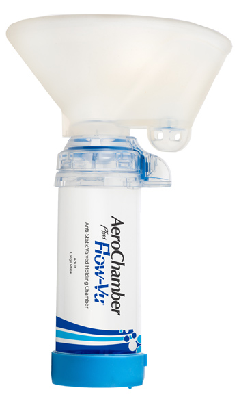 CAMERA DISTANZIATRICE ANTISTATICA AEROCHAMBER PLUS FLOWVU MASCHERA ADULTI LARGE BLU