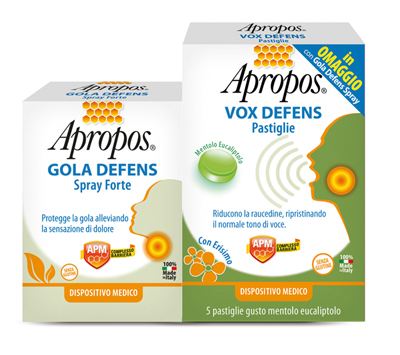 APROPOS GOLA DEFENS SPRAY FORTE + VOX DEFENS PASTIGLIE