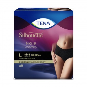 TENA SILHOUETTE NOIR L 9 PEZZI