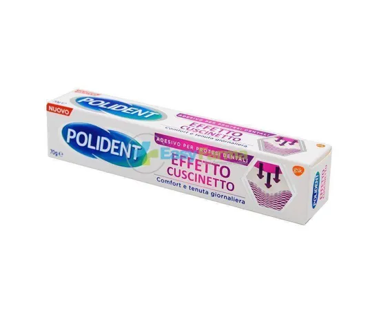 POLIDENT FISSATIVO EFFETTO CUSCINETTO ADESIVO PER PROTESI DENTALI 70 G