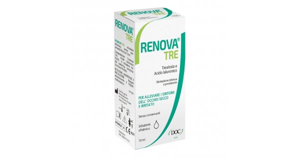 RENOVA TRE COLLIRIO A BASE DI TREALOSIO E ACIDO IALURONICO 10 ML SENZA CONSERVANTI