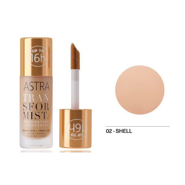 ASTRA TRANSFORMIST FOUNDATION + CONCEALER N02 18 ML