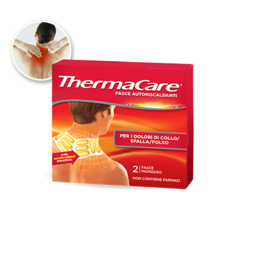 FASCE AUTORISCALDANTI A CALORE TERAPEUTICO THERMACARE COLLO/SPALLA/POLSO 2 PEZZI