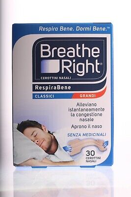 CEROTTI NASALI BREATHE RIGHT CLASSICI GRANDI 30 PEZZI