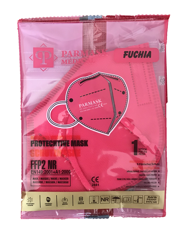 MASCHERINA FFP2 PS2001 FUCSIA 1 PEZZO